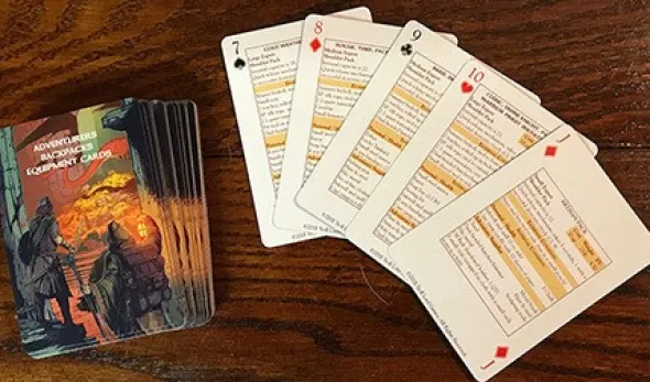 Adventurers Backpack Equipment Cards