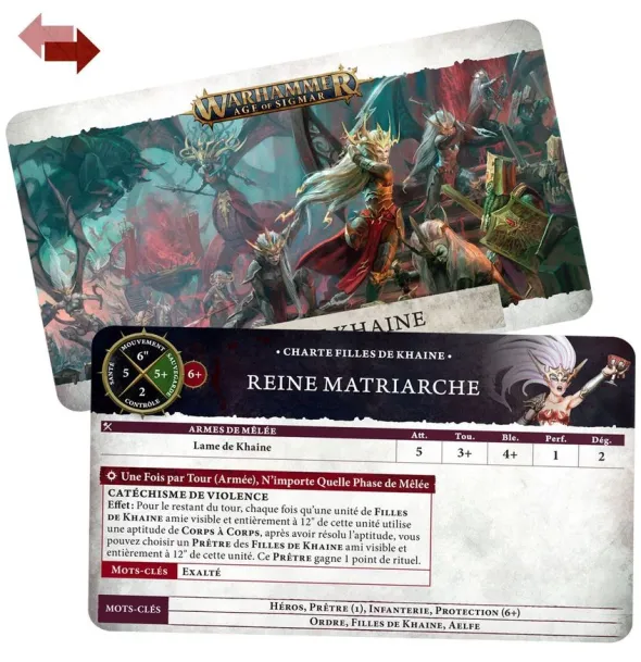 Age of Sigmar : Cartes de Charte - Daughters of Khaine