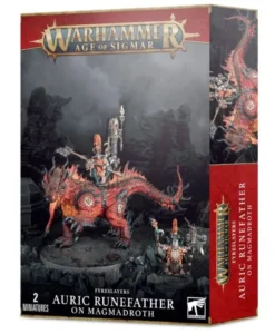 Age of Sigmar : Fyreslayers - Auric Runefather on Magmadroth