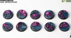 Alien Infestation Bases, Round 25mm (x10)