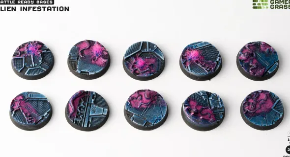 Alien Infestation Bases, Round 25mm (x10)