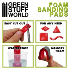 Assortiment d'Eponges de Ponçage Flexibles à Grains Fins