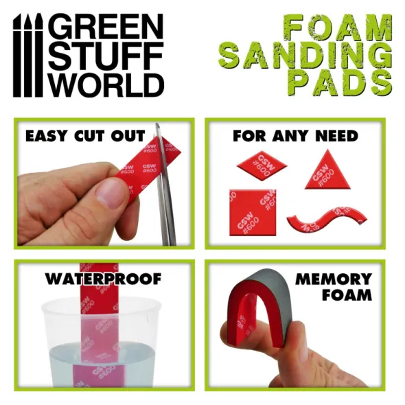 Assortiment d'Eponges de Ponçage Flexibles à Grains Fins