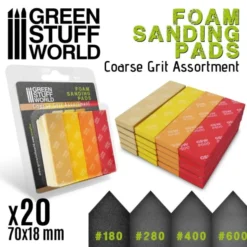 Assortiment d'Eponges de Ponçage Flexibles à Gros Grains