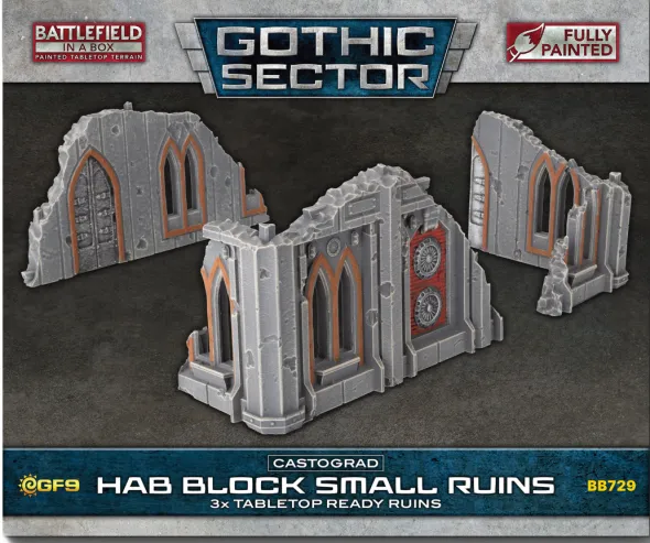 Battlefield in a Box: Gothic Sector: Castograd Hab Block Small Ruins