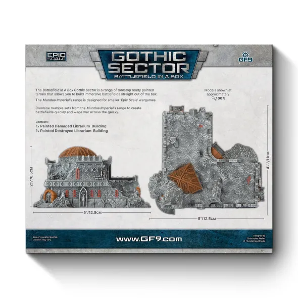 Battlefield in a Box: Mundus Imperialis - Librarium (Damaged and Destroyed)