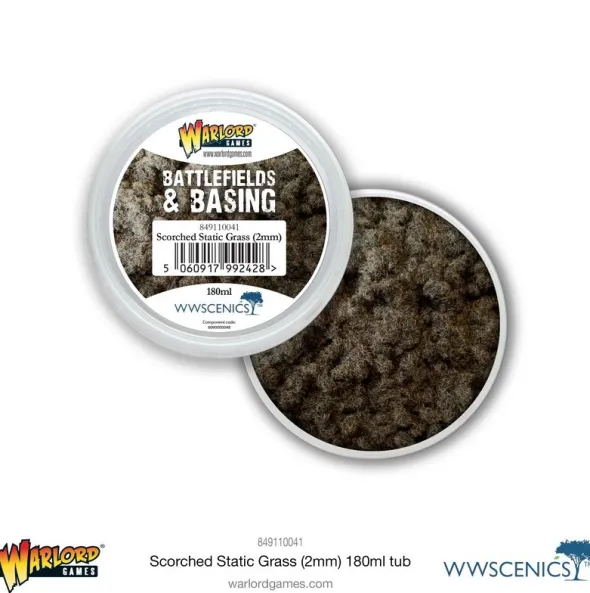 Battlefields & Basing: Scorched 2mm Static Grass (180ml)
