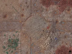 Battlemap Ville 90x67,5cm avec quadrillage