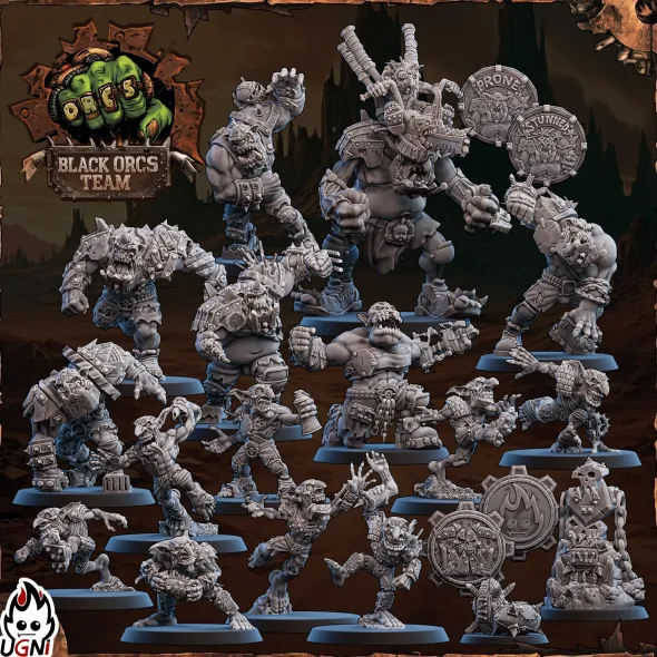 BB - Ugni Miniatures - Black Orc Mad Max Team