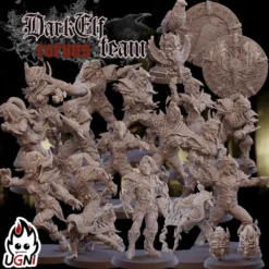BB - Ugni Miniatures - Dark Elves Team