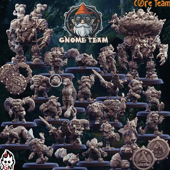 BB - Ugni Miniatures - Gnomes Steampunk Team