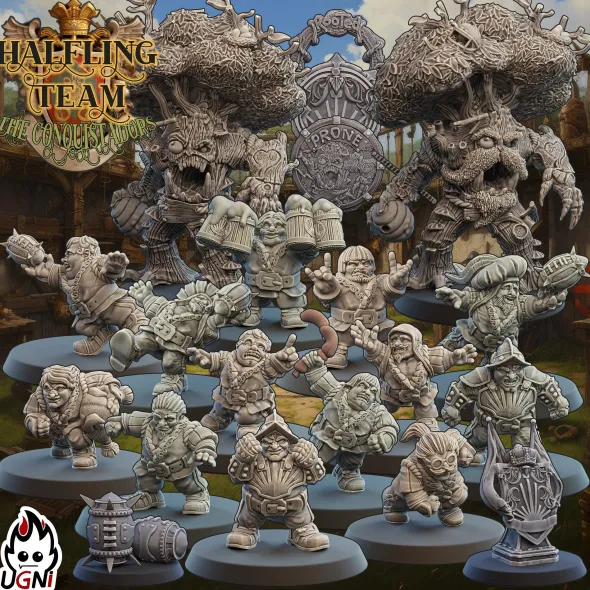 BB - Ugni Miniatures - Halfling Conquistadors Team