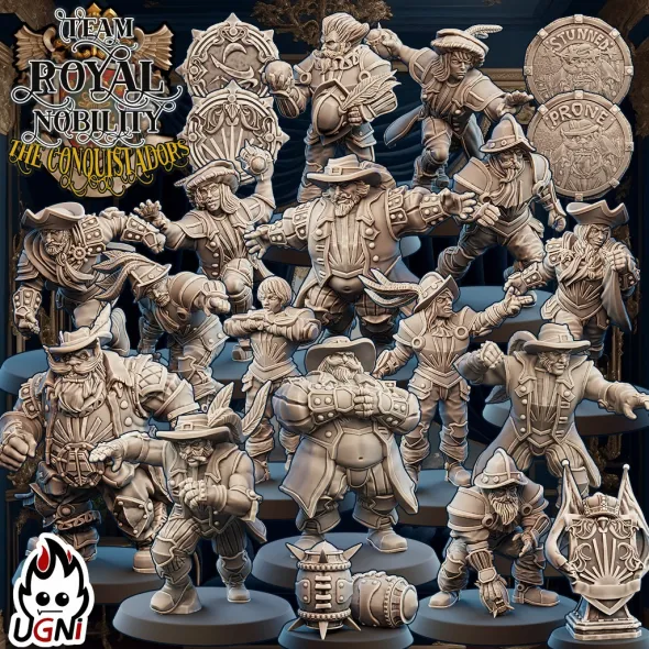 BB - Ugni Miniatures - Humains Royal Nobility Team