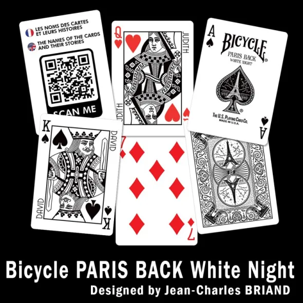 Bicycle Paris Back Playing Cards - Blanc