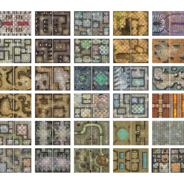 Big Book of Battle Mats - Cells & Shrines