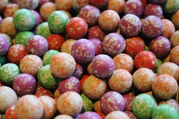 Billes en "terre", pochon de 10 billes