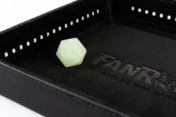 Blacklight Dice Tray with d20: Black