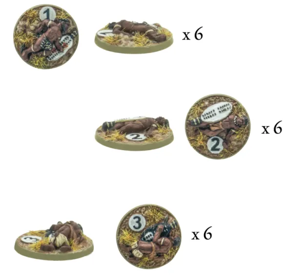 Black Powder Epic battles: Zulu! - Zulu Impi Casualty Markers
