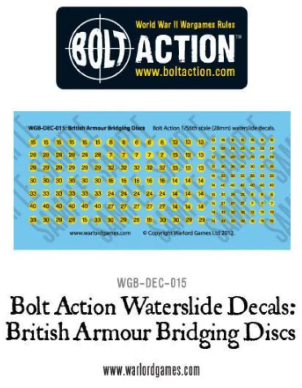 Bolt Action - British - Armour Bridging Discs Decal Sheet