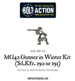 Bolt Action - German - MG42 Gunner in Winter kit (Sd.Kfz 250 or 251)