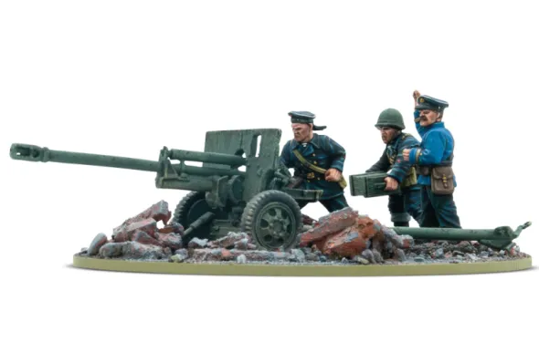 Bolt Action - Soviet - ZiS-3 DIvisional Gun with Soviet Naval Brigade Crew