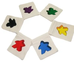 Carcassonne: Set de 6 Petits Sacs en Tissu