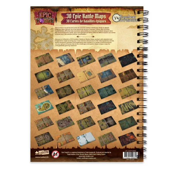 Cartes de Batailles Epiques - Heroic Fantasy Extérieurs - Taille XL - Occasion