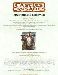 Castles & Crusades - Adventurers Backpack