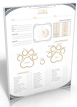 Cats! La Mascarade - Feuilles de personnage