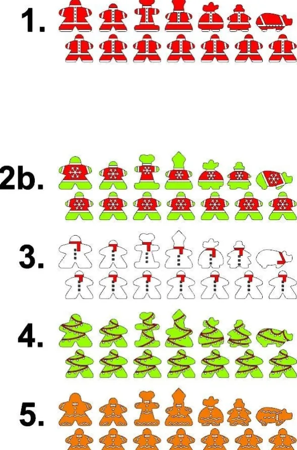 Christmas set 2 - Carcassonne Big Box Meeples