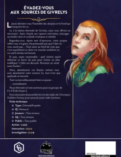 Chroniques Oubliées Fantasy 2e édition - Pause Thermale