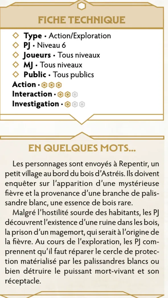 Chroniques Oubliées Fantasy 2e édition - Les fièvres de Repentir