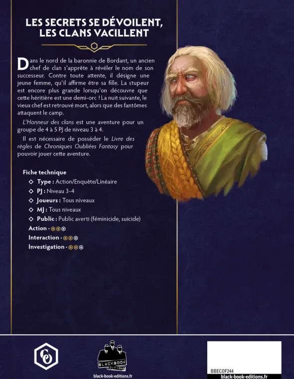 Chroniques Oubliées Fantasy 2e édition - L'Honneur des Clans