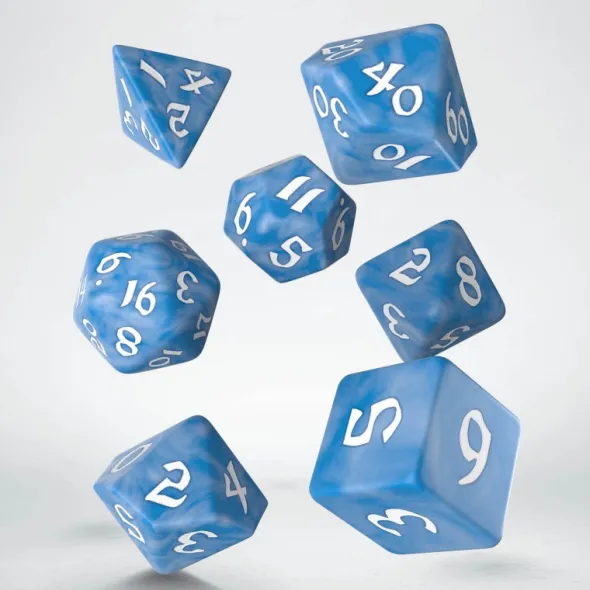 Classic Runic Glacier & white Dice Set (7)