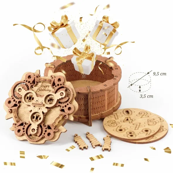 Cluebox - Birthday Cake Gift Puzzle Box