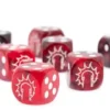 Conquest - First Blood Logo on Dark Red/Black Marbled Dice (x24)