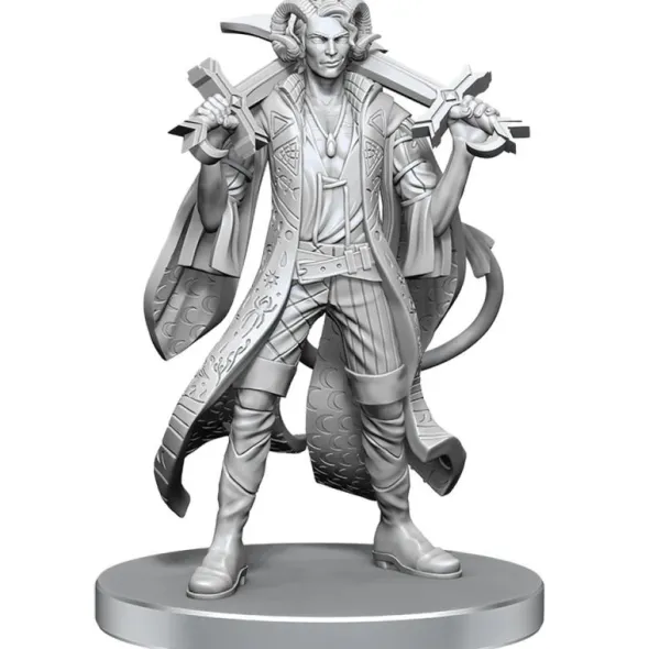 Critical Role Unpainted Miniatures: Mollymauk Tealeaf & Caduceus Clay
