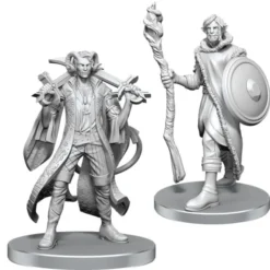 Critical Role Unpainted Miniatures: Mollymauk Tealeaf & Caduceus Clay