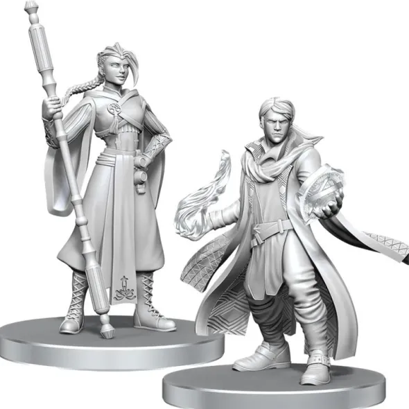 Critical Role Unpainted Miniatures: Beauregard Lionett & Caleb Widogast