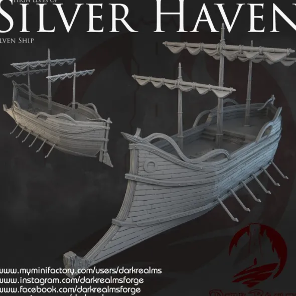Dark Realms - Silver Haven - Bateau haut elfe