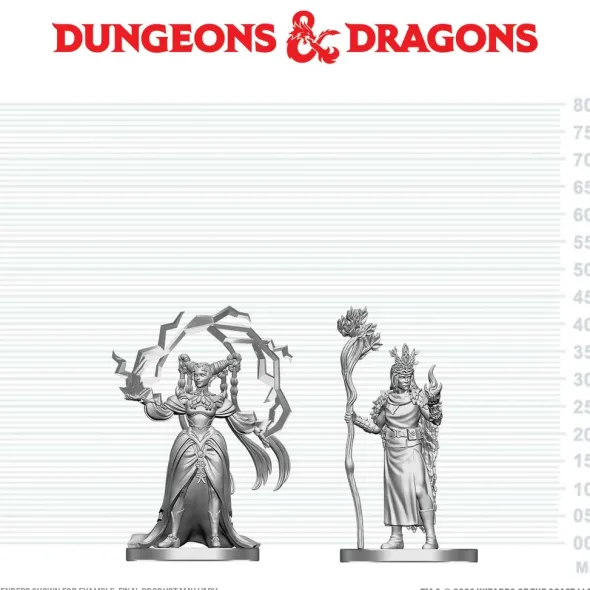 D&D Nolzur's Marvelous Miniatures: Human Druid & Elf Sorcerer