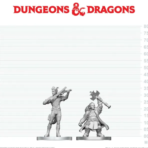 D&D Nolzur's Marvelous Miniatures: Tiefling Bard & Dwarf Cleric