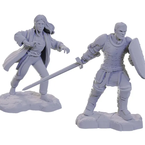 D&D Nolzur's Marvelous Unpainted Miniatures: Reborn Paladin & Warlock