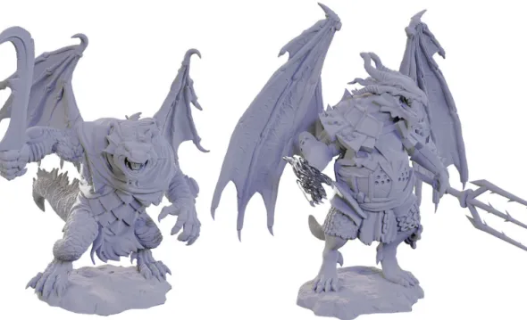 D&D Nolzur's Marvelous Unpainted Miniatures: Draconian Mage & Foot Soldier