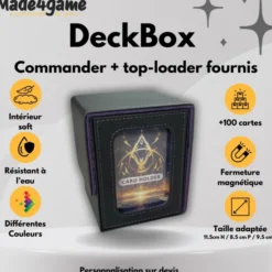 DeckBox Commander 100+ avec Toploader - Noir et Violet