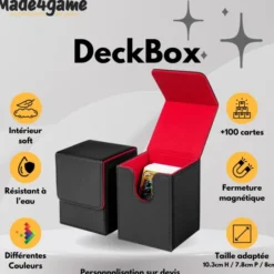 DeckBox 100+ Noir intérieur Rouge