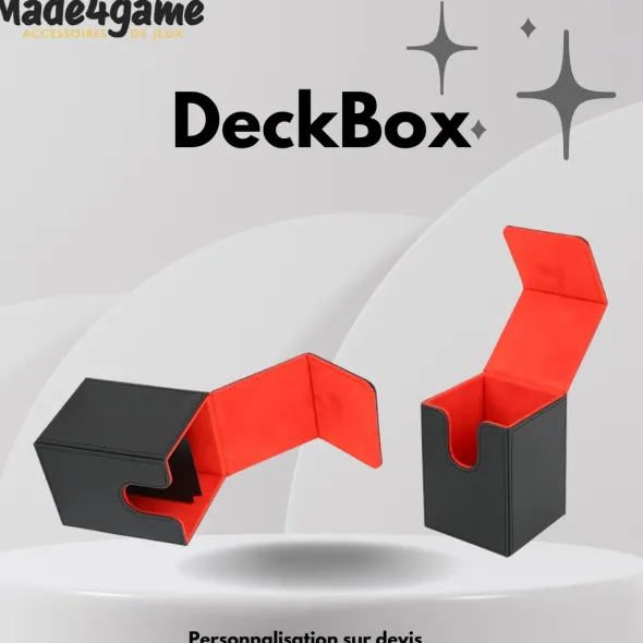 DeckBox 100+ Noir intérieur Rouge