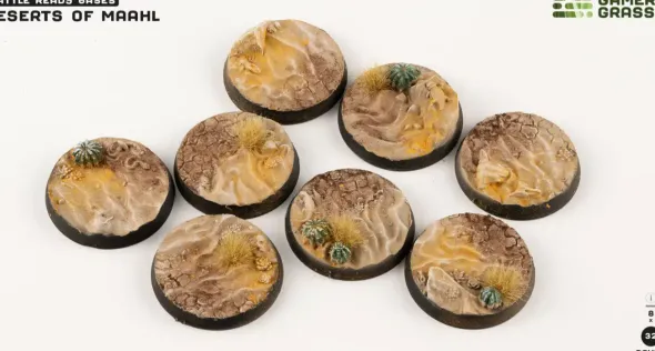 Deserts of Maahl Bases - Round 32mm (x8)