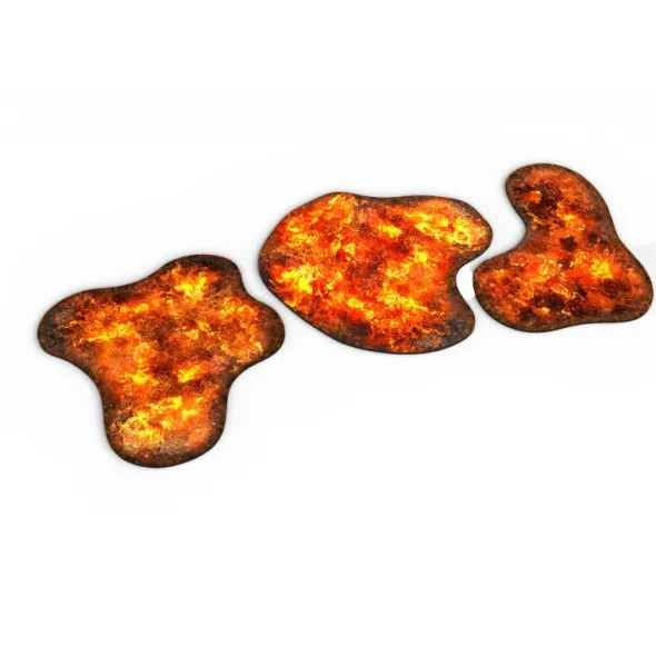 2D Modular Terrain Set - Burning Forest