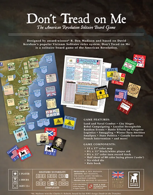 Don't Tread On Me: The American Revolution Solitaire Board Game